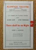 There Shall Be No Night Aldwych Theatre programme WW2 pacifism play 1940s Lunt
